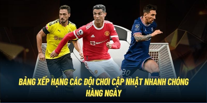 Bảng xếp hạng các đội chơi cập nhật nhanh chóng hàng ngày