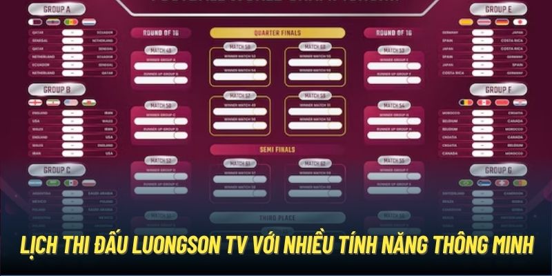 Lịch thi đấu LuongSon TV với nhiều tính năng thông minh